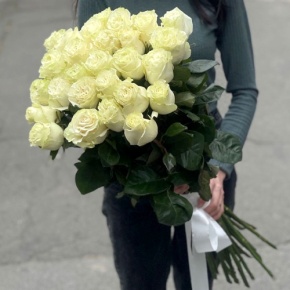 Монобукет из 25 роз Эквадор Мондиаль (80 см) в Ивантеевке