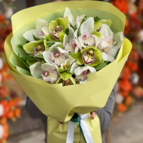 Букет "Бруклин" из орхидей и альстромерий в Ивантеевке