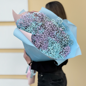 Букет "Радуга" из 15 гипсофил в Ивантеевке