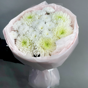 Букет из микса белых хризантем Магнум  в Ивантеевке