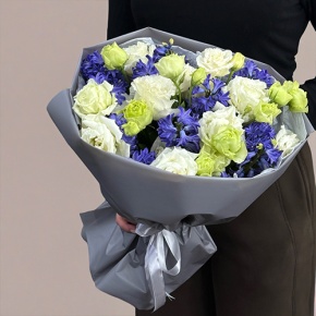Букет из ароматных гиацинтов и эустом в Ивантеевке