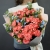 Букет "Фортуна" из коралловых роз и оксипеталума в Ивантеевке