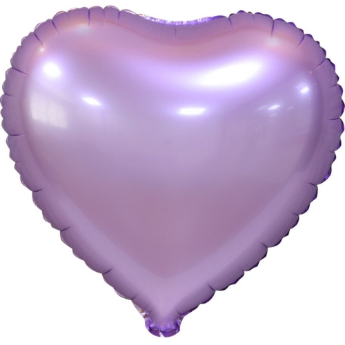 Сердце сиреневое фольгированный шар с гелием (45 см) в Ивантеевке