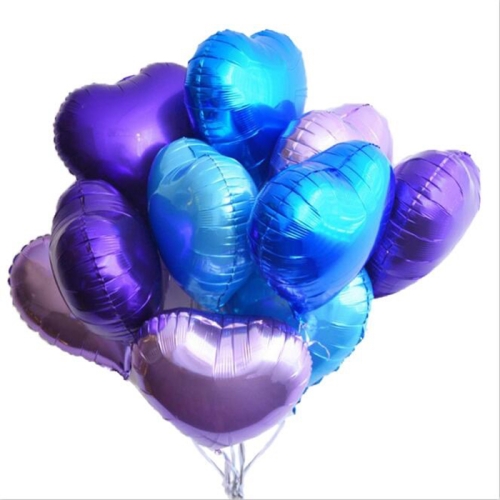 Сердце сиреневое фольгированный шар с гелием (45 см) в Ивантеевке