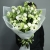 Букет "Грин ти" из кустовых роз, гербер и эустом в Ивантеевке