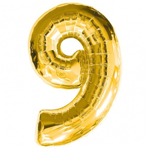 Шар гелиевый цифра 9 (40х102 см) в Ивантеевке